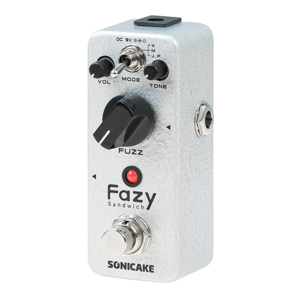 SONICAKE Fuzz Guitar Mini Fuzzy Effect Pedal for Electric Guitar and 3 Classic Muff True Bypass Fuzzy Sandwich Pedal, Bass, Sounds, -