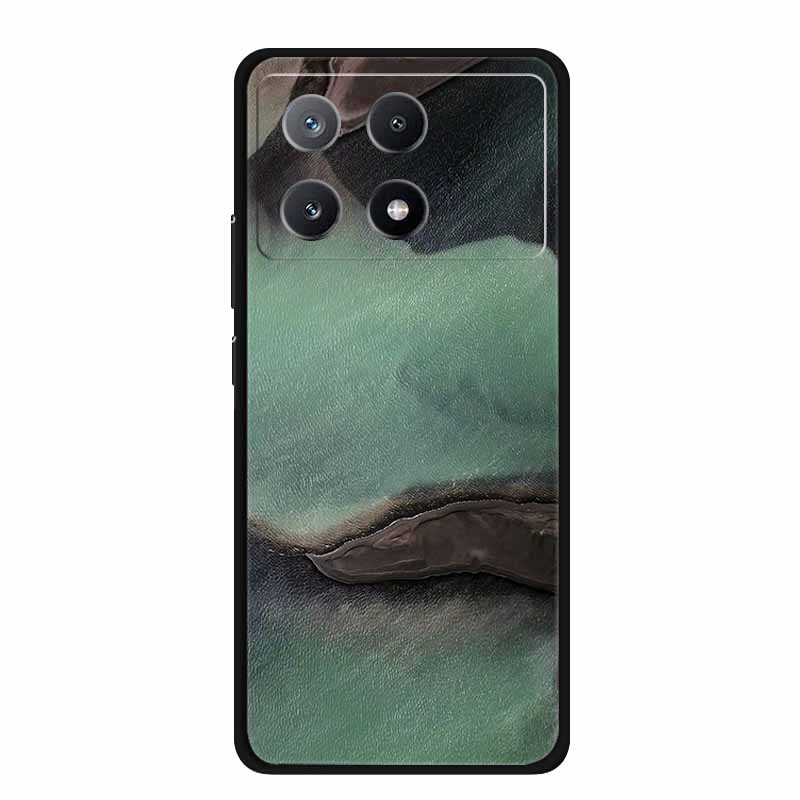 Чехол с мраморным узором для Poco X6 Pro Прозрачный бортик Funda для Xiaomi Poco X 6 Pro Мягкий прозрачный Coque Цветная задняя панель