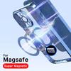 For Magsafe Magnetic Wireless Charge Clear Phone Case For iPhone 16 15 14 13 12 11 Pro Max Luxury Plating Cover