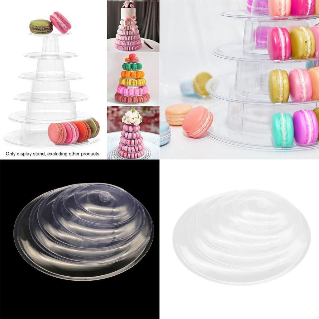 Стеллаж для десертов Штабелируемый держатель для тортов Стенд для демонстрации тортов из ПЭТ X3UC