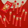 12Pcs/Box Blessing Draw Lots Red Envelope Waterproof Snak Year Red Envelope  Twelve Lots