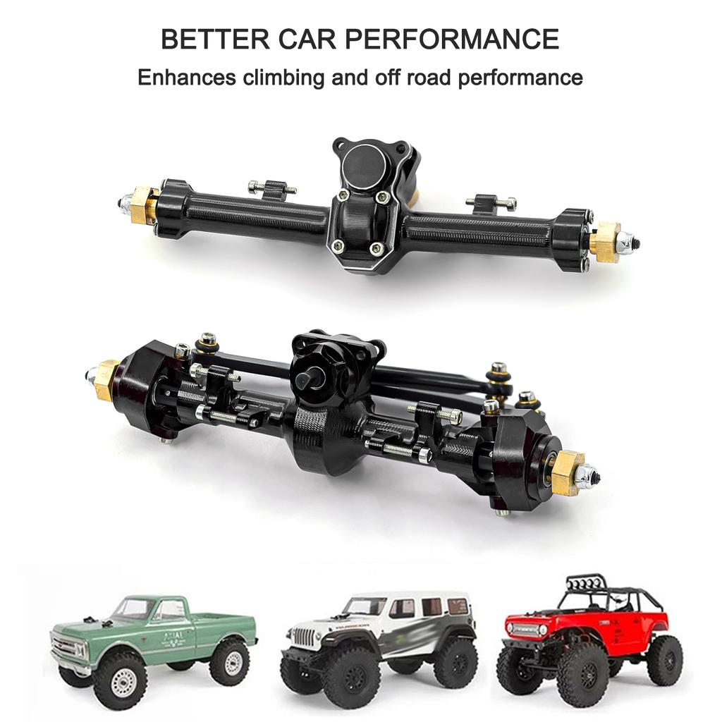 RC Car Front Axle Rr Axle Aluminum Alloy RC Axles Replacements for 1/24  al SCX24 90081  00005 C10  00006  00002 RC Car