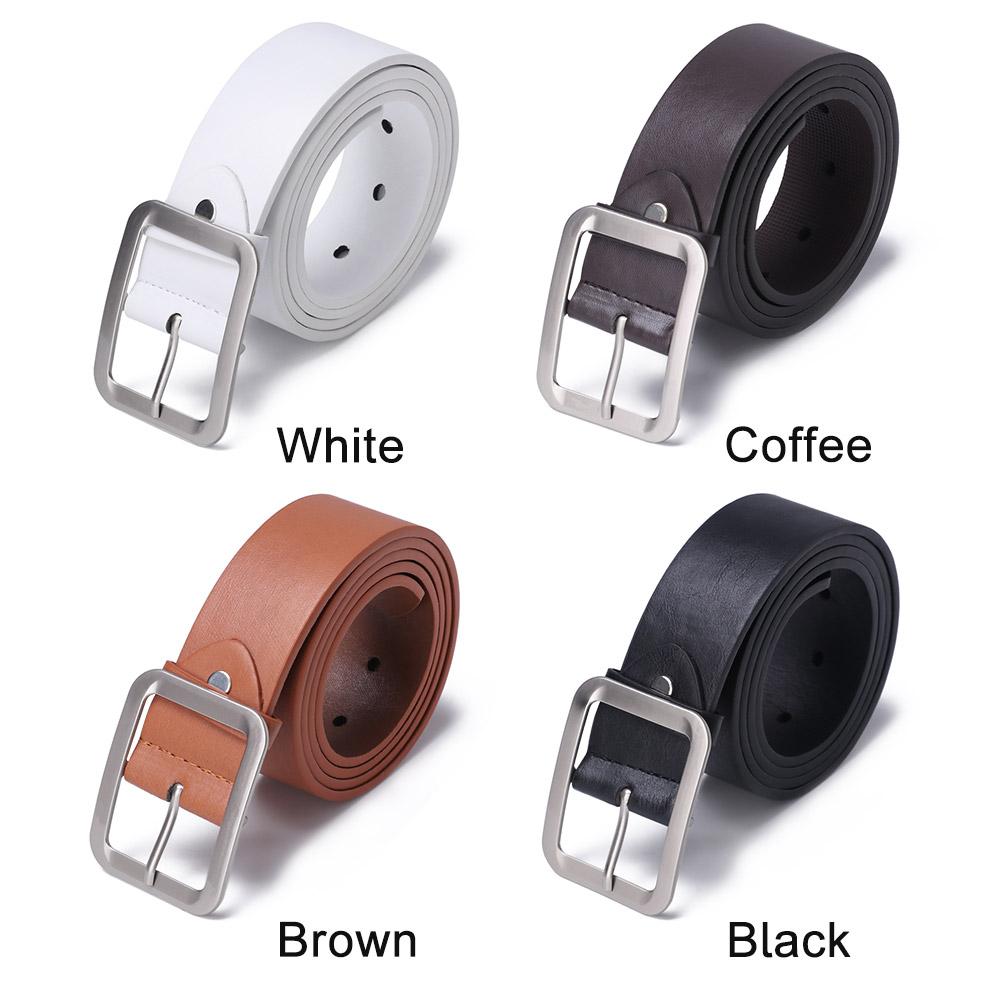 High-Quality Waist Strap Belts Waist Belts Leather Dress Belt Casual Waistband Square Pin Buckle