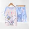 Girls' Pajamas Children's Elementary School Pajamas Cinnamoroll My Melody Kuromi Character Top and Bottom Set, a Popular Character In Korea