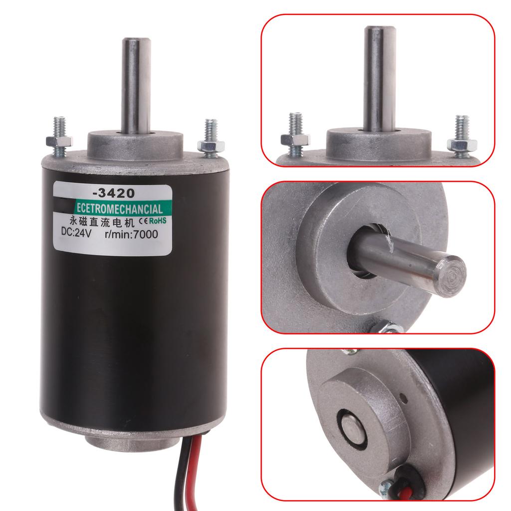 12V/24V 30W CW/CCW Permanent Magnet DC Motor Reversible Electric Gear Motor High Speed Low Noise for DIY Generator