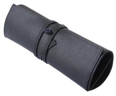 Кожаный чехол для карандашей Legare, большой, брендовый, кожаный, мужской, стильный, вместительный, (черный)