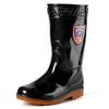Средние резиновые сапоги мужские черные водонепроницаемые ботинки средние сапоги из ПВХ с тремя защитными свойствами резиновая обувь
