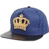 White Fang CZ505 Casual Cap with Crown and Flat Brim for Men and Women (Blue) - Cool, Sporty,