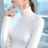 Semi-turtleneck White Bottoming Shirt for Women's 2025 Autumn and Winter New Fleece Thickened Abraded Inner Long-sleeved T Thermal Top