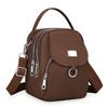 Lightweight Nylon Women's Crossbody Bag Casual Mini Handbag with Multiple Zip Compartments Detachable Shoulder Strap Bag