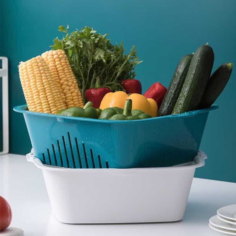 CHAHUA Small Blue Multifunction Drain Basket