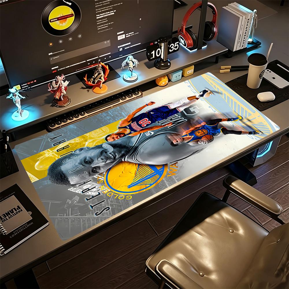 Golden State Warriors Points Celebration Gaming Mouse Pad Office Mouse Mats Ultra-Long Desk Mat Non-Slip Rubber Base Office Desk Accessory
