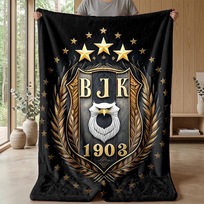 Besiktas JK Theme blanket Soft Flannel Blanket Plush Throw Blanket Cozy Sofa Bed Blanket for Home Decor