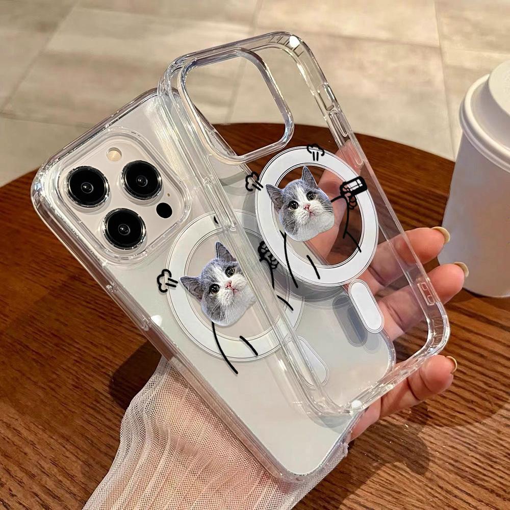 Магнитный чехол для телефона для iPhone 12 14 16 17 Pro 17 16 15 14 13 12 Pro Max 12 13 14 15 16 Высококачественный противоударный чехол Полная защита Милый стиль