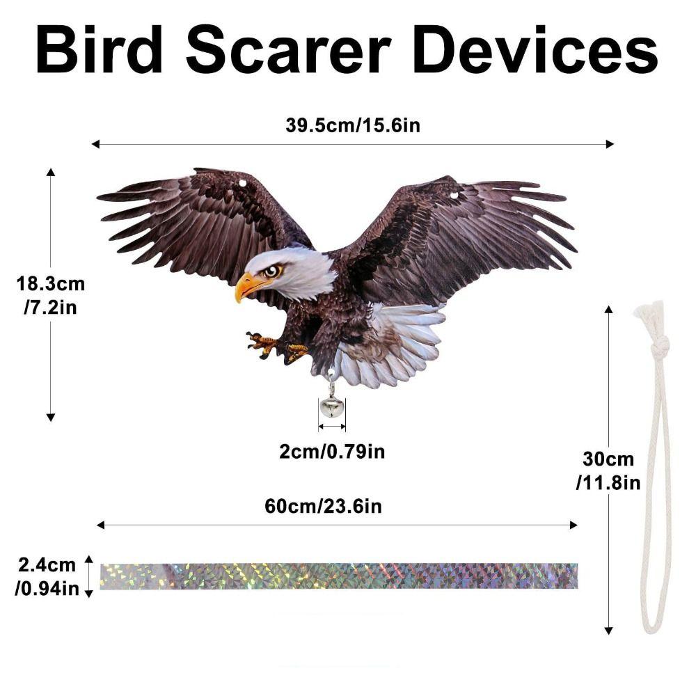 Waterproof Bird Repel Scare Devices Hanging Bird Repeller Durable Owl Artificial Scarecrow  Outdoor