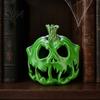 PLA Material Halloween Decor 3D Printed Skull Pumpkin Candle Holder, Hollow Design Three-dimensional Figurine, Multifunctional Ambient Lampshade