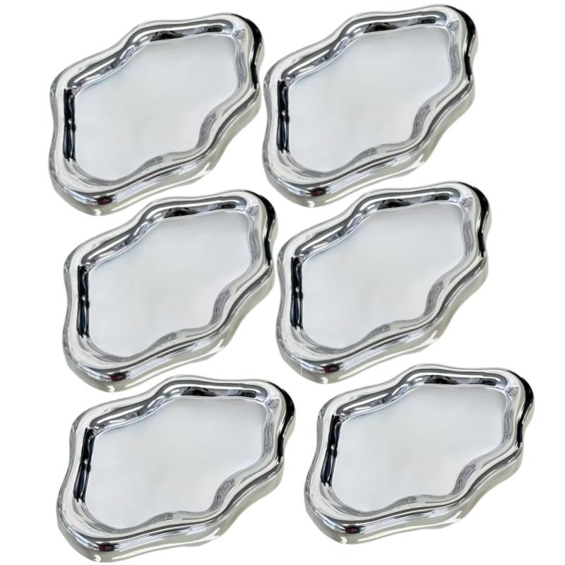 Cloud-Shaped Jewelry Tray Decorative Plate For Rings Earrings Bracelets & Necklaces Plastic Vanity Tray For Women Bedroom Decor