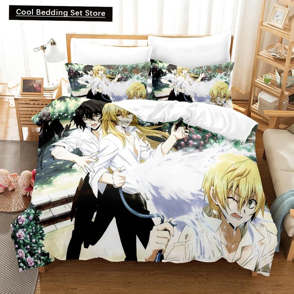 3D Print Anime Pandora Hearts Bedding Set,Duvet Cover Bed Set Quilt Cover Pillowcase,King Queen Twin Size Boys Girls Adults