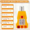 US Standard 3 Prong Outlet Tester with Safety Detections Function Lightweight Designs Device for House & Travel Use