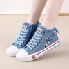 Spring Autumn Casual Sports Walking Skateboard Lace-up Fashion Femmes Women's Classic Sneakers Denim Canvas Shoes Large Size 43