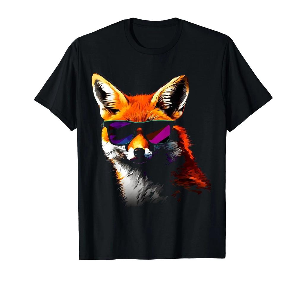 Fox Sunglasses - Art Animal Fox T-Shirt