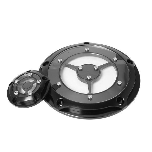Compatible Clutch & Engine Side Cover for Harley Street Glide, Road King, Softail Heritage, Fat Boy, and Dyna.