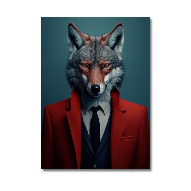 Плакат с аватаром человеческого животного, костюм льва, жирафа, зебры, лисы