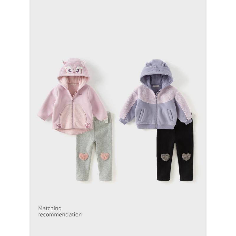 David Bella Kidsren's Elastic Leggings 2026 New Winter Clothing for Girls, Fleece-Lined Pants for Girls, Class a Casual Pants