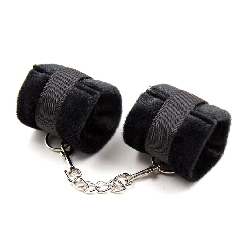 Cloth Handcuffs with Velcro for Dolls with Long Black Hair