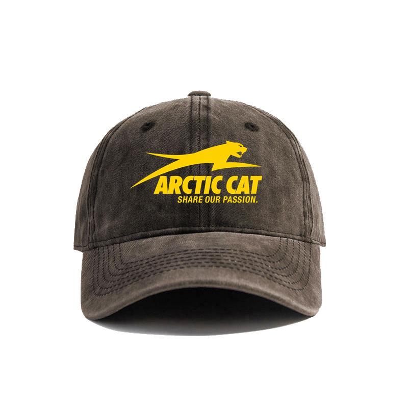 Бейсболка Arctic Cat Потертые кепки Кепка Унисекс Ретро Для улицы Летняя Регулируемая кепка MZ-567
