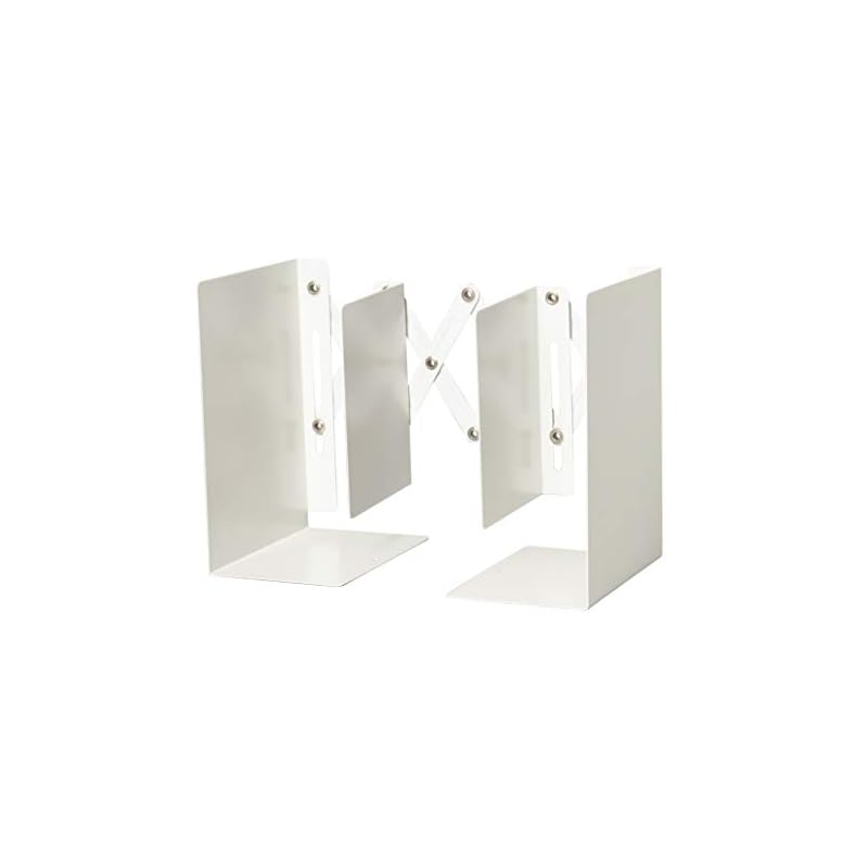 Раздвижные подставки для книг Carl Office Supplies - Предотвращают падение книг и файлов формата A4 - ALB-55-W Белый