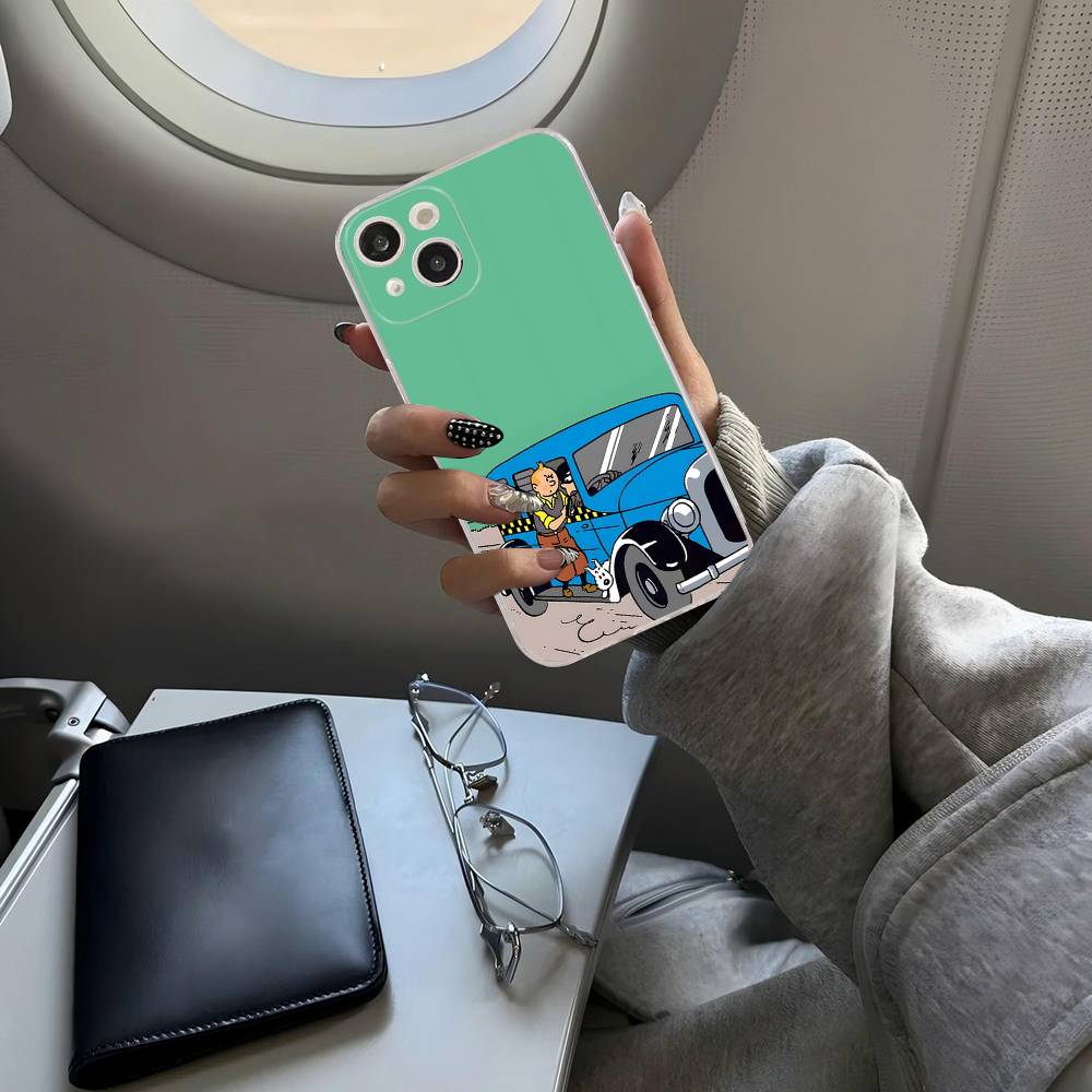 Чехол T-Tintin A-Adventures для iPhone 17 16 15 Pro Max 11 12 13 14 Pro Plus
