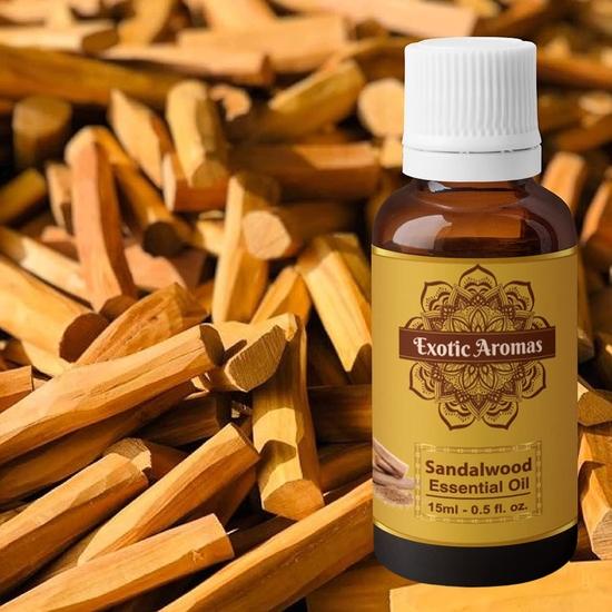 Масло сандалового дерева Exotic Aromas для ароматерапии, снятия стресса (15мл + 15мл) Упаковка из 2 шт.