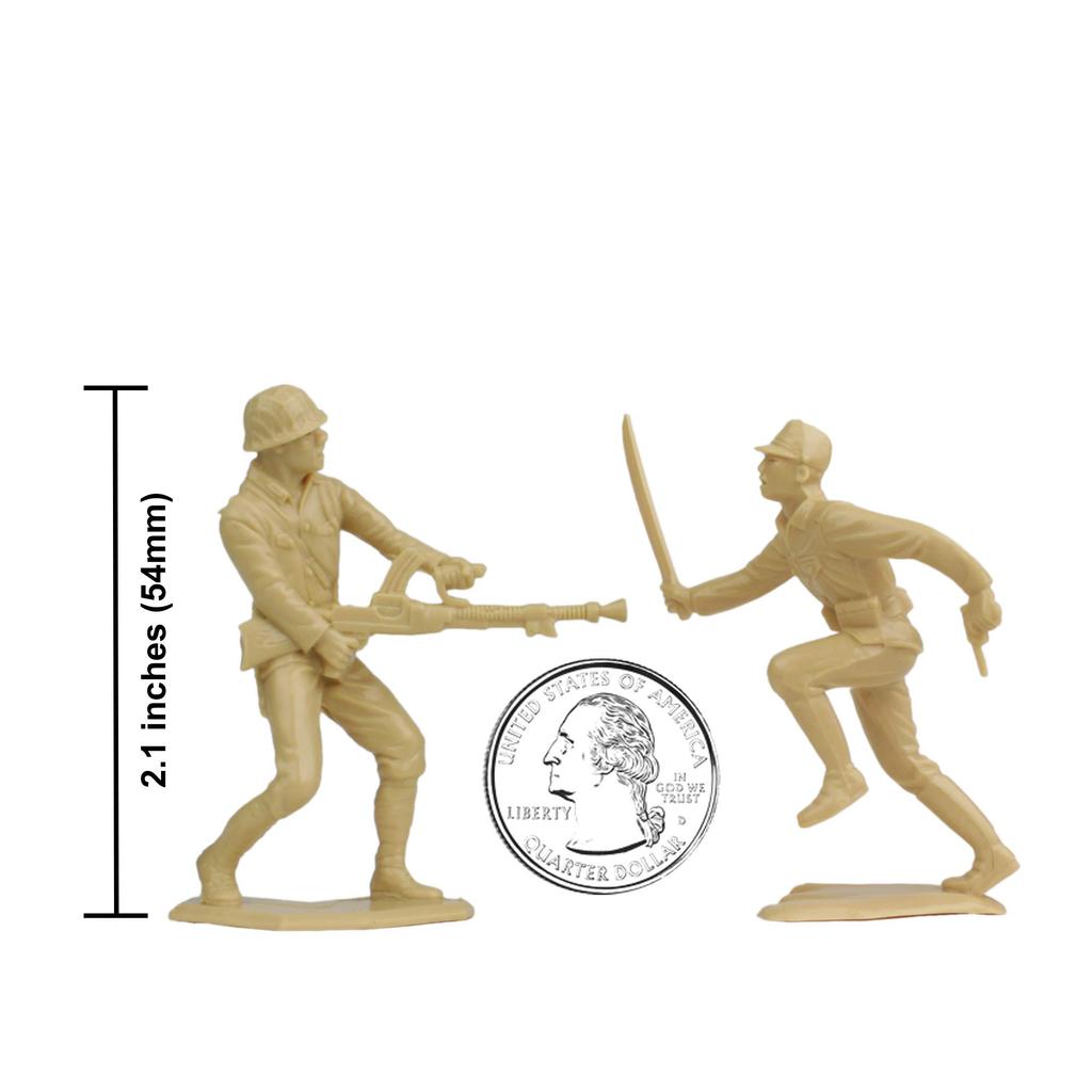 BMC Classic Marx Japanese Plastic Army Men 32 Piece WW2 Soldier Made in the USA - Figures,