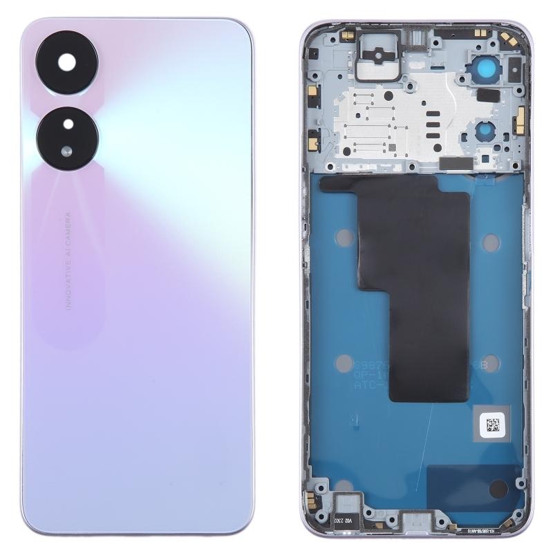 Battery Back Cover for OPPO 78 5G/ 58 5G with Middle Frame Phone Rear Housing Case Replacement