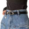 Jeans Belt Y2K Moon Pin PU leather Belt Korean Waist Strap Female Waistband Casual Belt Accessories