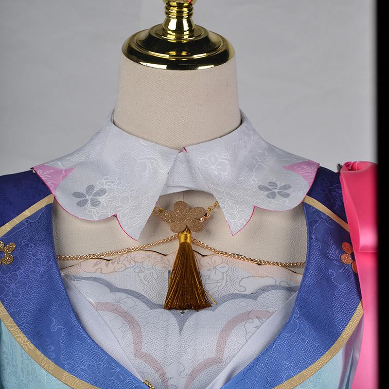 Genshin Impact COS Kamisato Ayaka Skin Huashi Юбка с надписью Косплей Костюм принцессы для девочек в стиле аниме