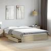 VidaXL Bed Frames and Drawers Sonoma Oak 150x200 Cm Engineered Wood, Bed, Storage Bed, Double Bed Frame, Bed 3280652