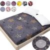 Printing Cotton Bed Fitted Sheet Elastic Polyester Bed Mattress Cover Non-slip Breathable Bed Cover Pad Protector No Pillowcase