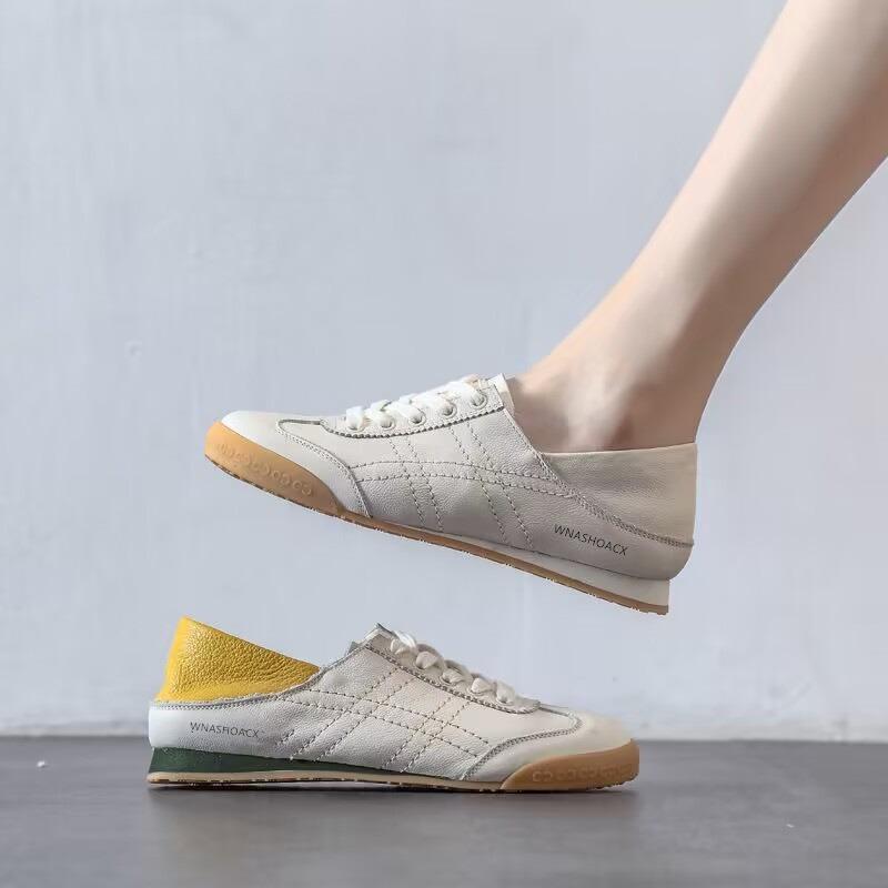 New Woman Fashion Sneakers Brand Women Flats Shoes Shallow Lace-Up Comfortable Soft Bottom Ladies Sports Running Casual Loafers