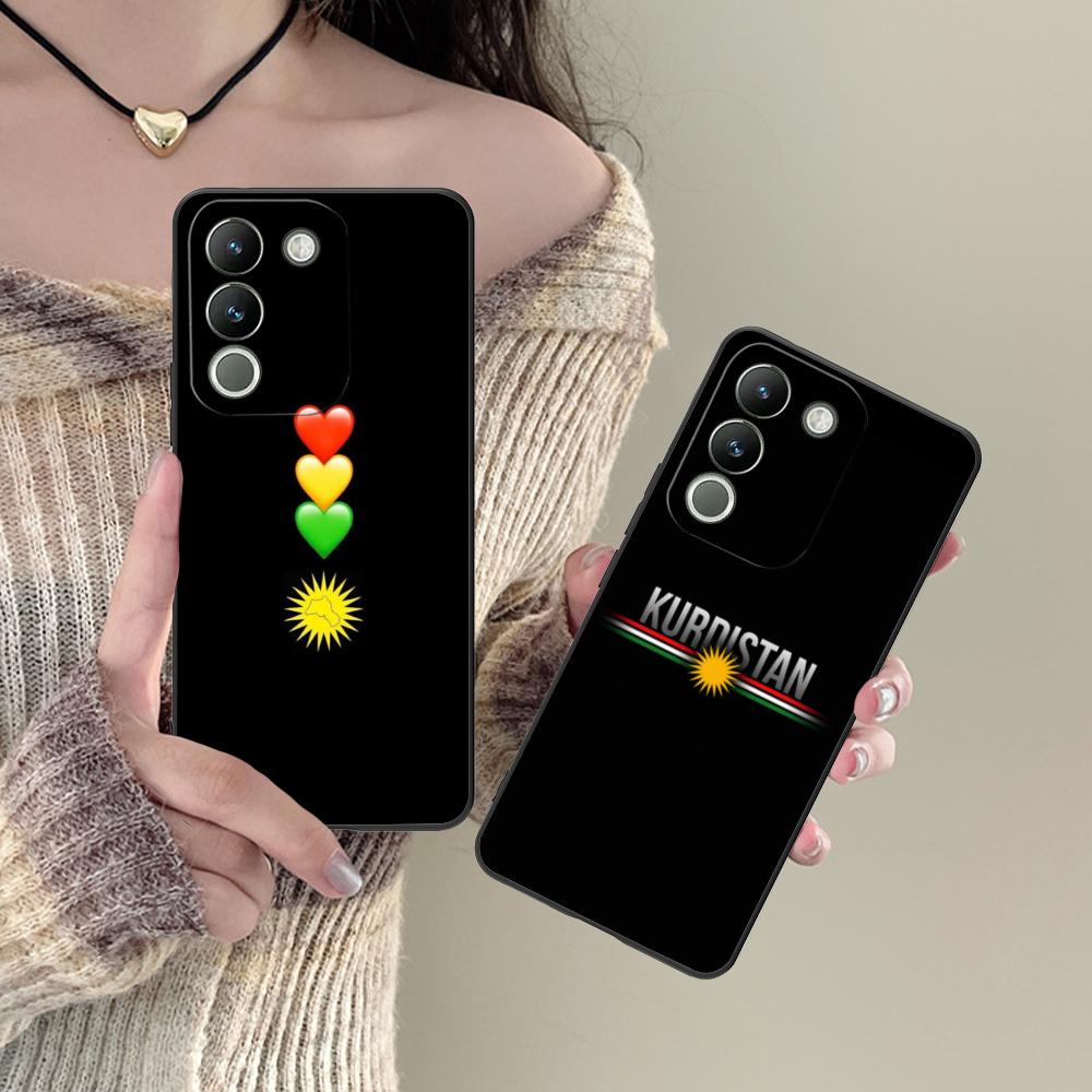 Матовая TPU чехол-накладка с флагом Курдистана для VIVO Y77 76 75 74 73 72 58 56 55 51 50 38 36 Y19 Y18 Y03 Y01 5G Цветная обложка
