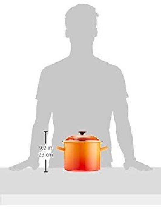 Эмалированная кастрюля Le Creuset 20 см, оранжевая, японская [Авторизованный продукт]