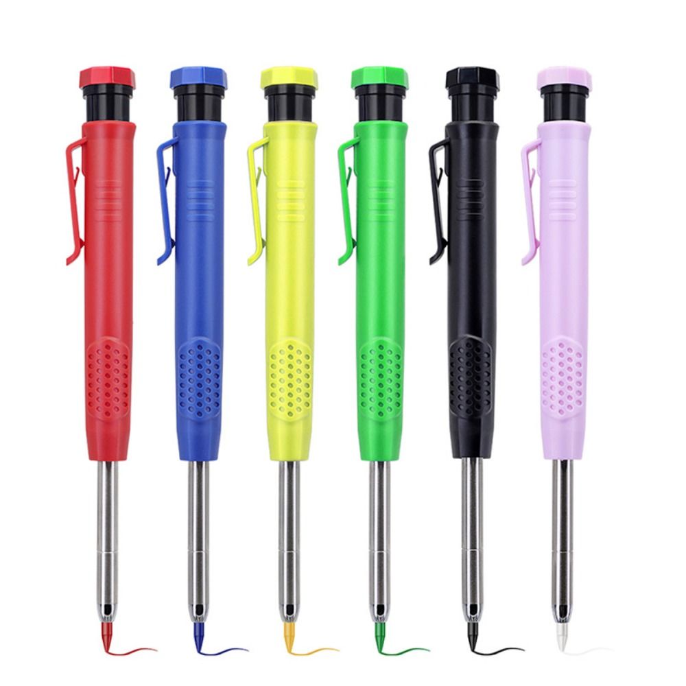 2.8mm Solid Carpenter Pencil Built-in Sharpener Mechanical Pencil Woodworking Construction