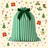 New Christmas bag, bundle bag canvas plaid Christmas party decoration candy bag Christmas bag