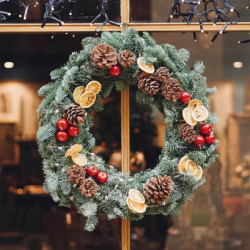 Creative Wreath Wood Circle DIY Handmade Ring Wreath Wedding and Festival Home Decor