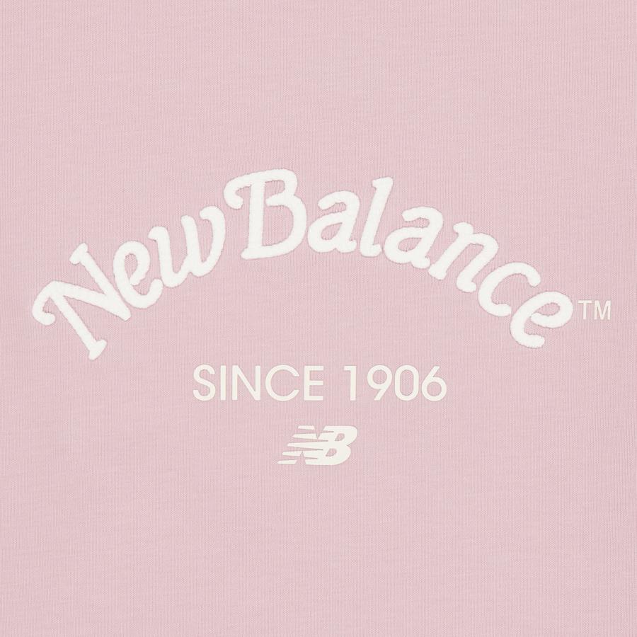 New Balance Женская розовая футболка с опущенными плечами NEF22092-VIO