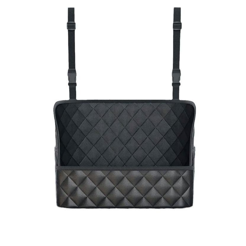 Leather Car Seat Hanging Storage Net Bag