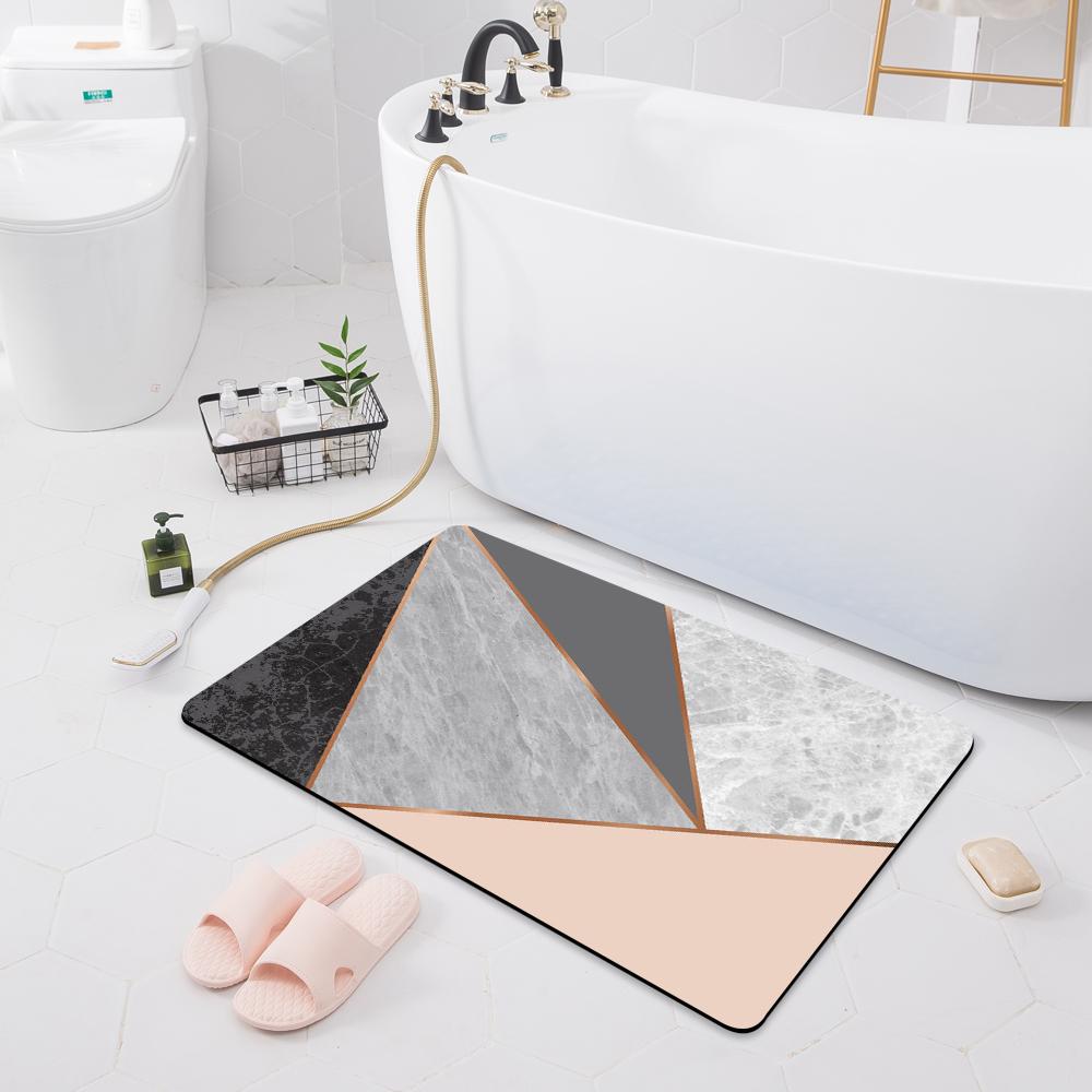 Absorbent Non-slip Mat Door Mat Bathroom Toilet Floor Shower Room Bathtub Rug Modern Kitchen Rug