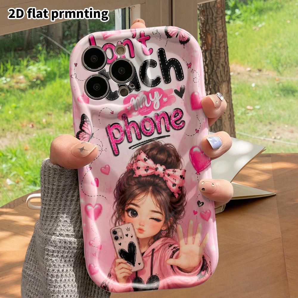 Phone case: 2D flat design, suitable for iPhone 18 17 16 15 14 13 12 Pro protective case, phone decoration, pink and black heart, Halloween and Christ