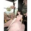 Tub Top Dress Women's High-end Pink Bar Mitzvah Cake Dress Super Fairy Puff Dress Trailing Birthday Dress